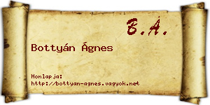 Bottyán Ágnes névjegykártya